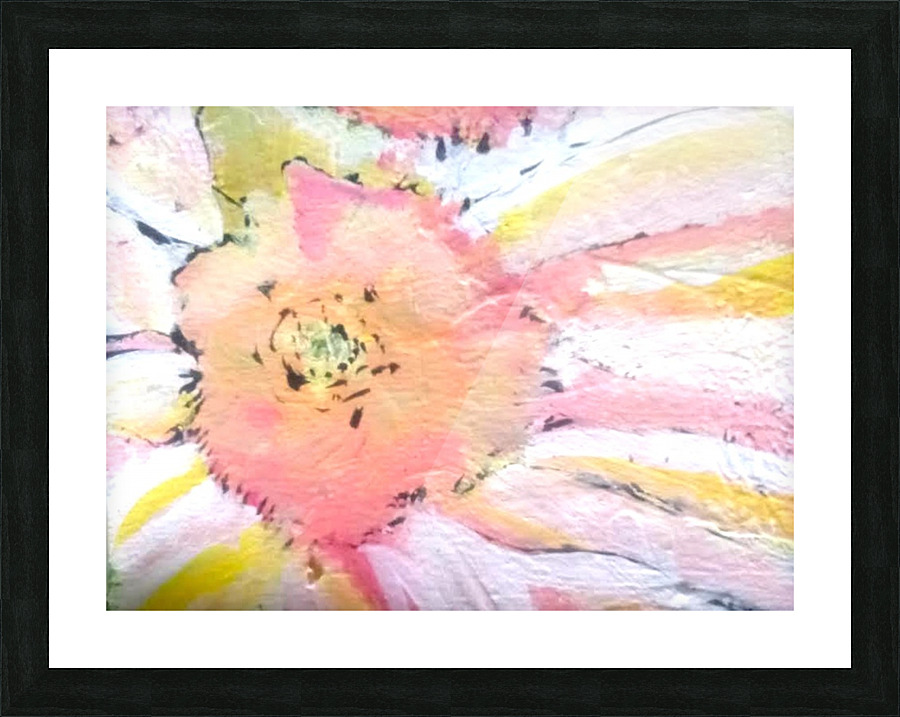 Pink Flower Picture Frame print
