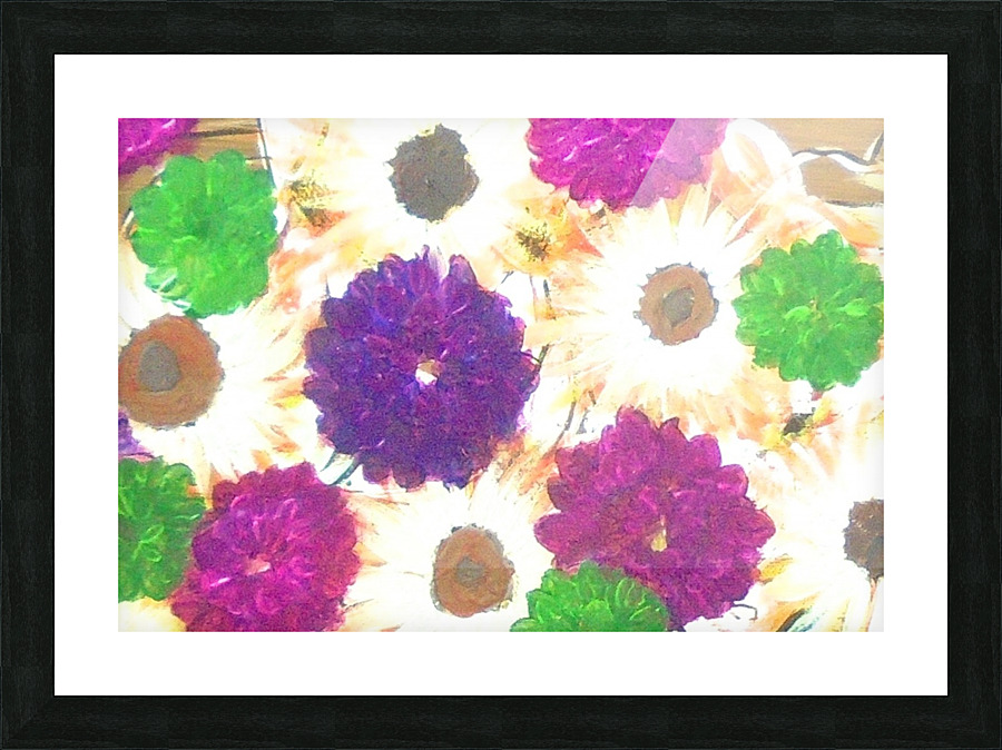 Purple Mums Picture Frame print