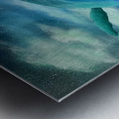 Humpback in the clouds Metal print