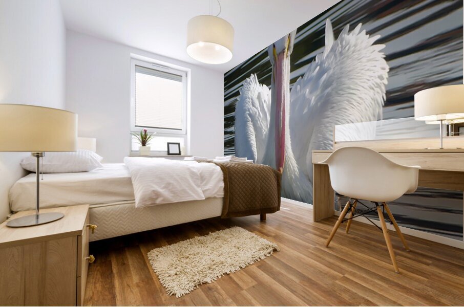 White Pelican Mural print