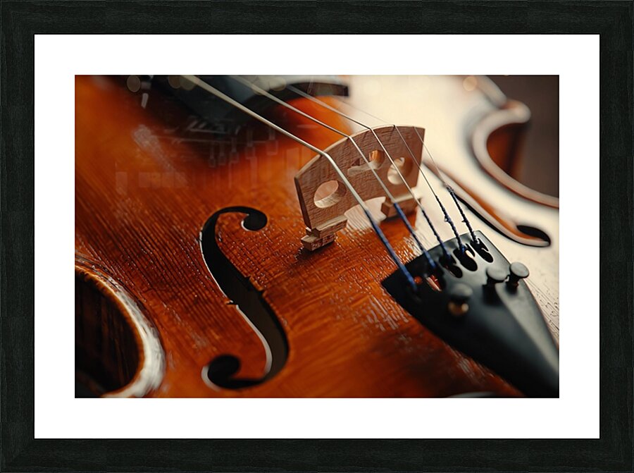 Close-up with Violin Picture Frame print