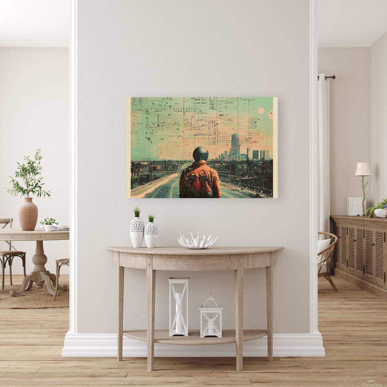 Stylish retro poster with graphic elements Reproduction