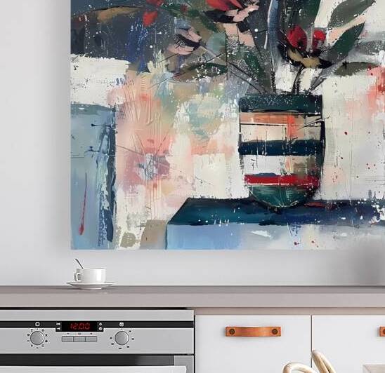 Still life and kitchen objects. Imitation of acrylic painting by Ariadna-de-Raadt