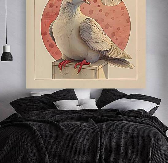 Humorous illustration of pets. Dove by Ariadna-de-Raadt