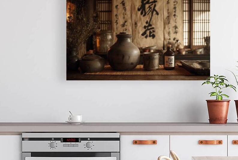 Traditional oriental arts: Traditional kitchen scene  by Ariadna-de-Raadt