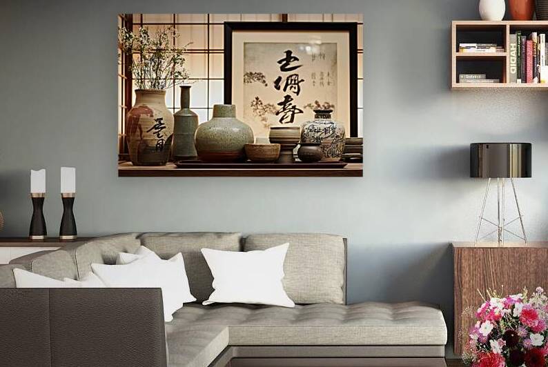 Traditional oriental arts: Traditional kitchen scene  by Ariadna-de-Raadt