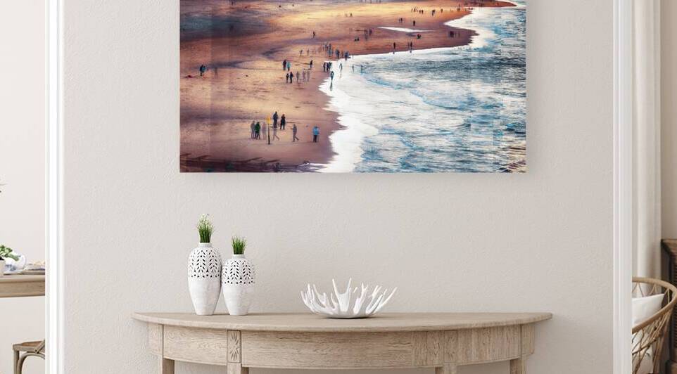 multiple exposure of people on North sea beach  by Ariadna-de-Raadt