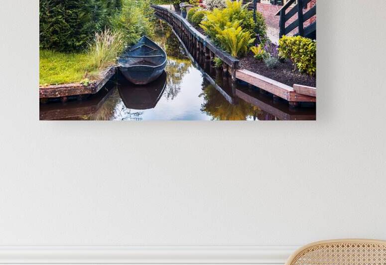 bridge and river in old dutch village by Ariadna-de-Raadt