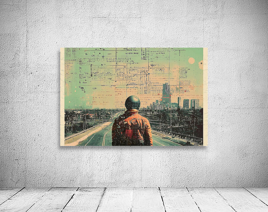 Stylish retro poster with graphic elements Wall Preview