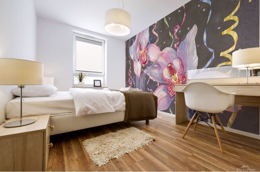 Party Orchids Mural print