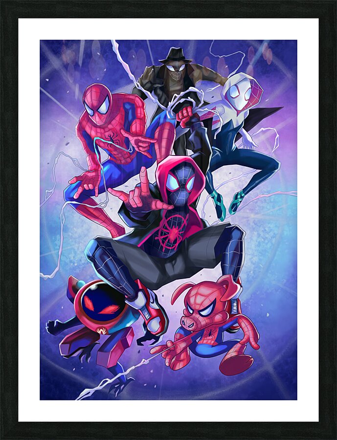 spiderman-verse Picture Frame print
