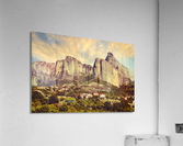 Meteora sunset Greece Acrylic Print