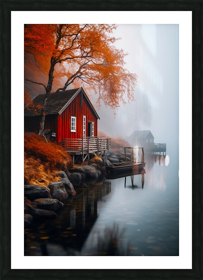 Lake house Picture Frame print