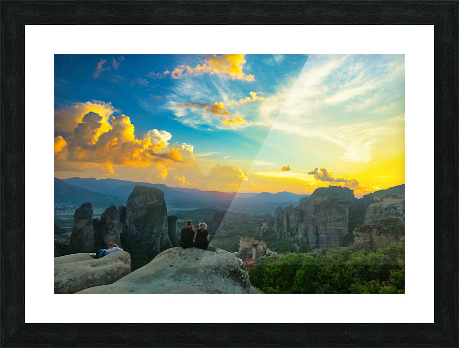 sunset in Meteora Picture Frame print