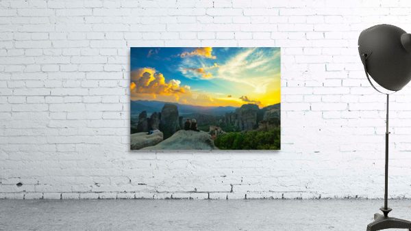 sunset in Meteora Wall Preview