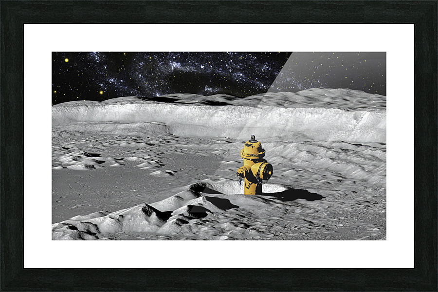 Space Fire Hydrant Picture Frame print