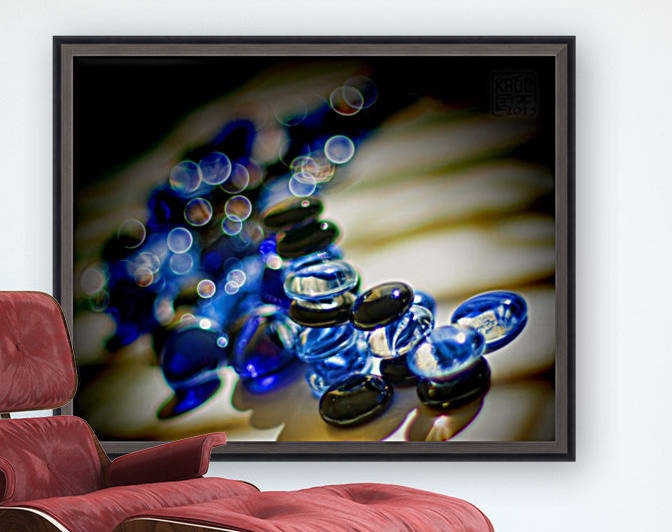 Blue Mosaic Glass Gems by Richard Krol
