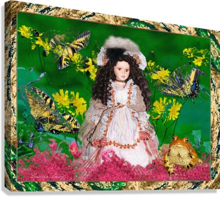 Lady And The Toad Canvas Print