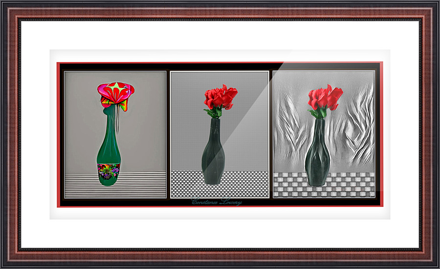 Three Lovely Roses Picture Frame print