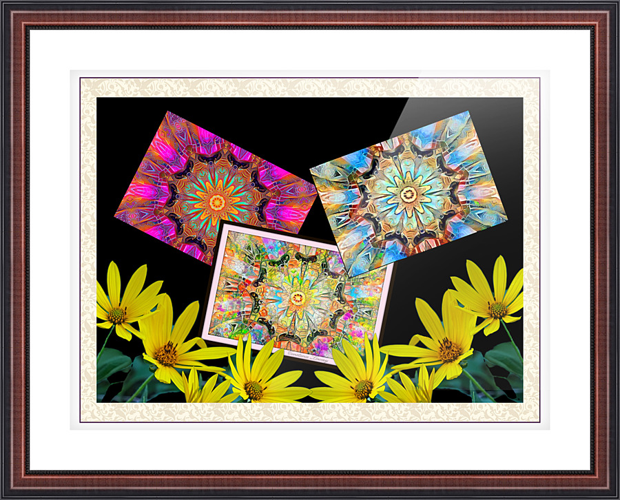 Daisy Abstract Picture Frame print