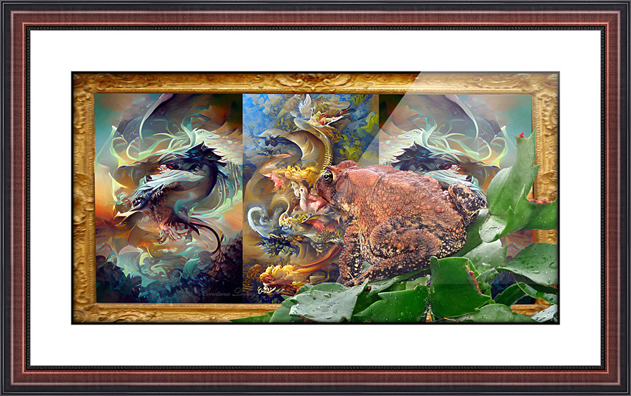 Toad Looking At Artwork Picture Frame print