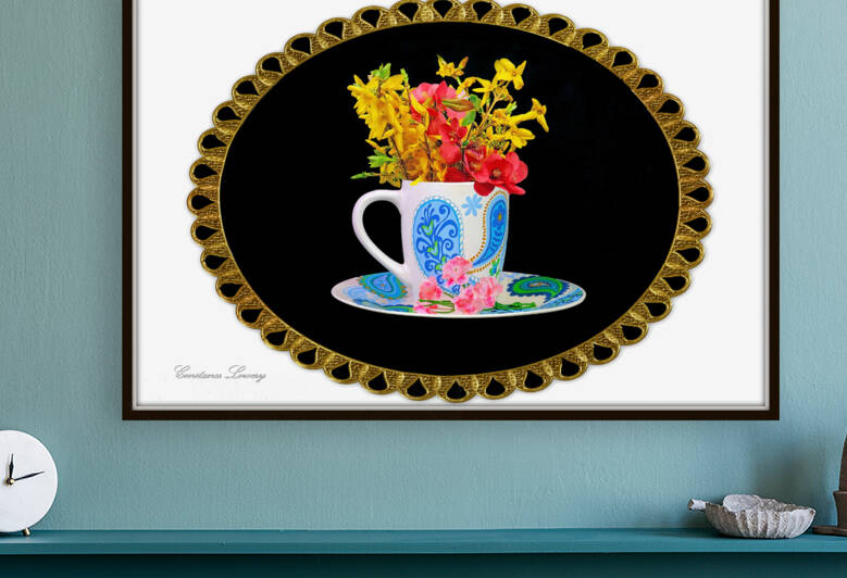 Flowers In A Coffee Cup by constance lowery