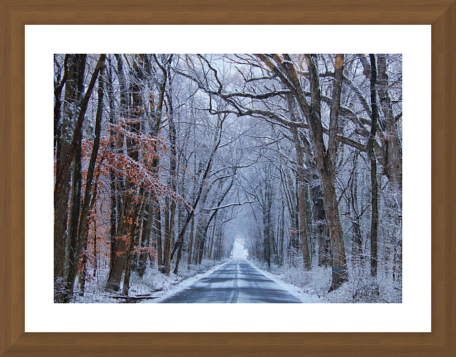 Winter Roads Picture Frame print