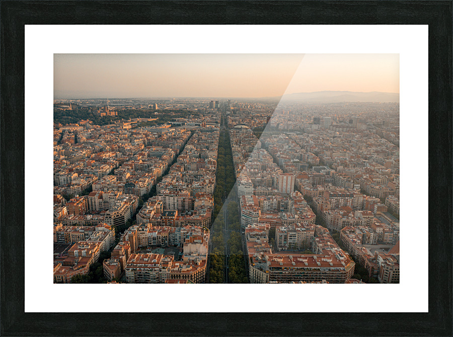 Barcelona City 14 Picture Frame print