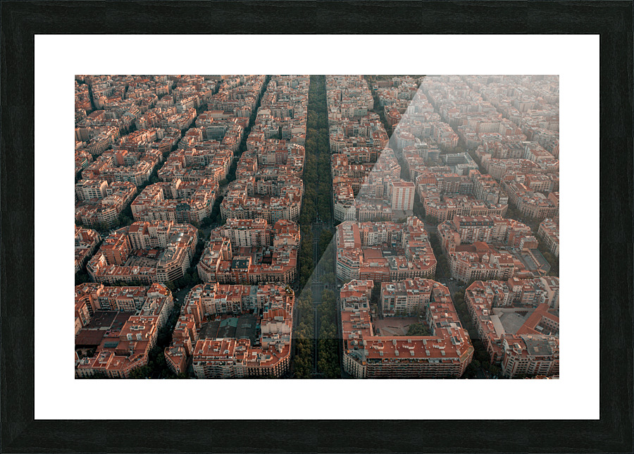Barcelona City Picture Frame print