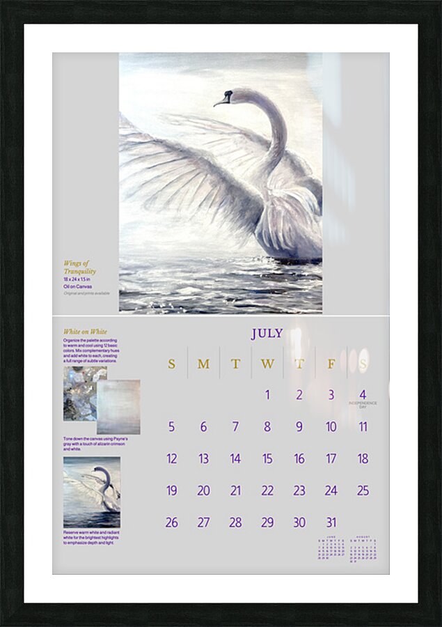 cz mstr july swan Picture Frame print