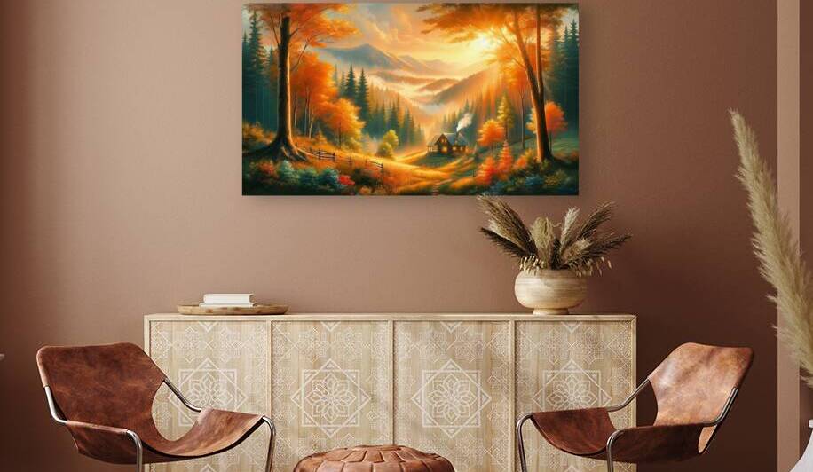 Golden Forest Escape 1 by  Serene Walls