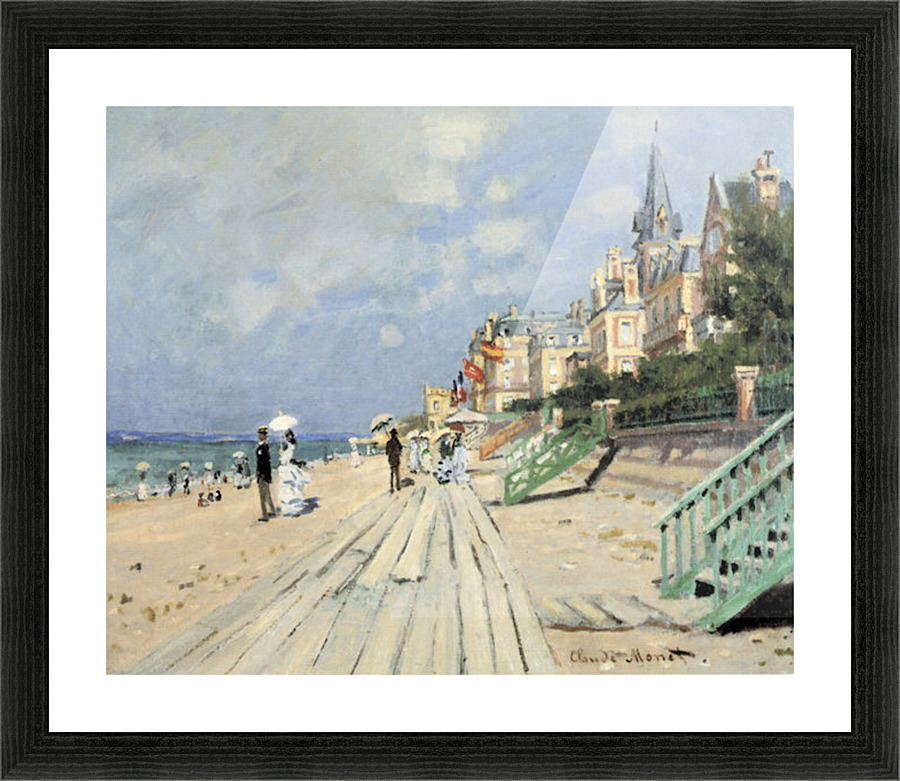 Beach at trouville Picture Frame print