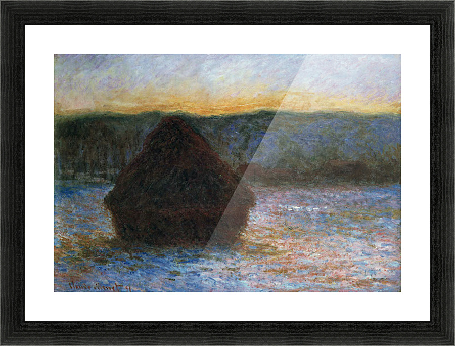Haylofts thaw sunset Picture Frame print
