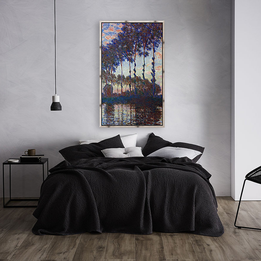 Poplars sunset Reproduction