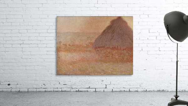 Haystacks at sunset Wall Preview