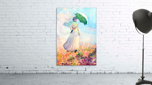 Lady with sunshade study Wall Preview
