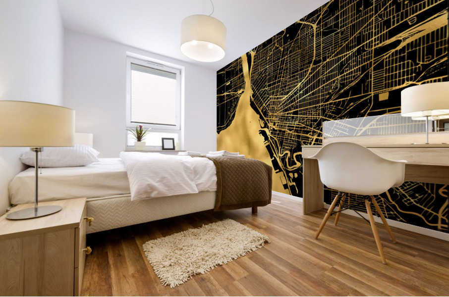BUFFALO MAP USA Mural print
