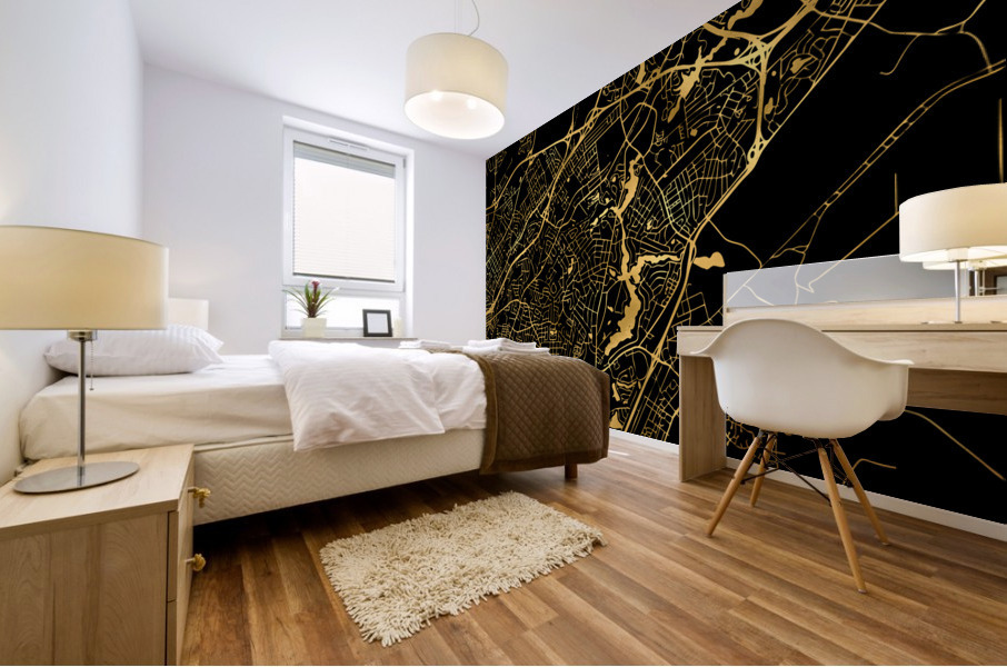 COLUMBIA MAP USA Mural print