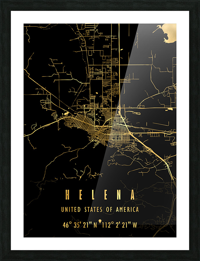 HELENA MAP USA Picture Frame print