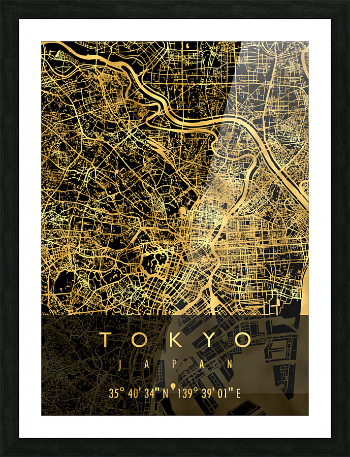 TOKYO MAP JAPAN Picture Frame print