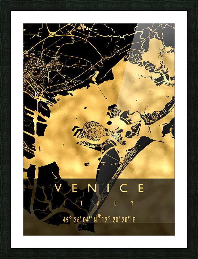 VENICE MAP ITALY Picture Frame print