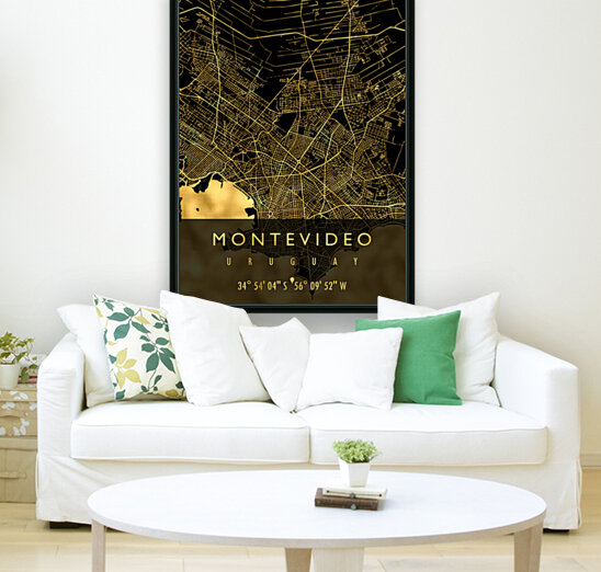 MONTEVIDEO MAP URUGUAY Reproduction