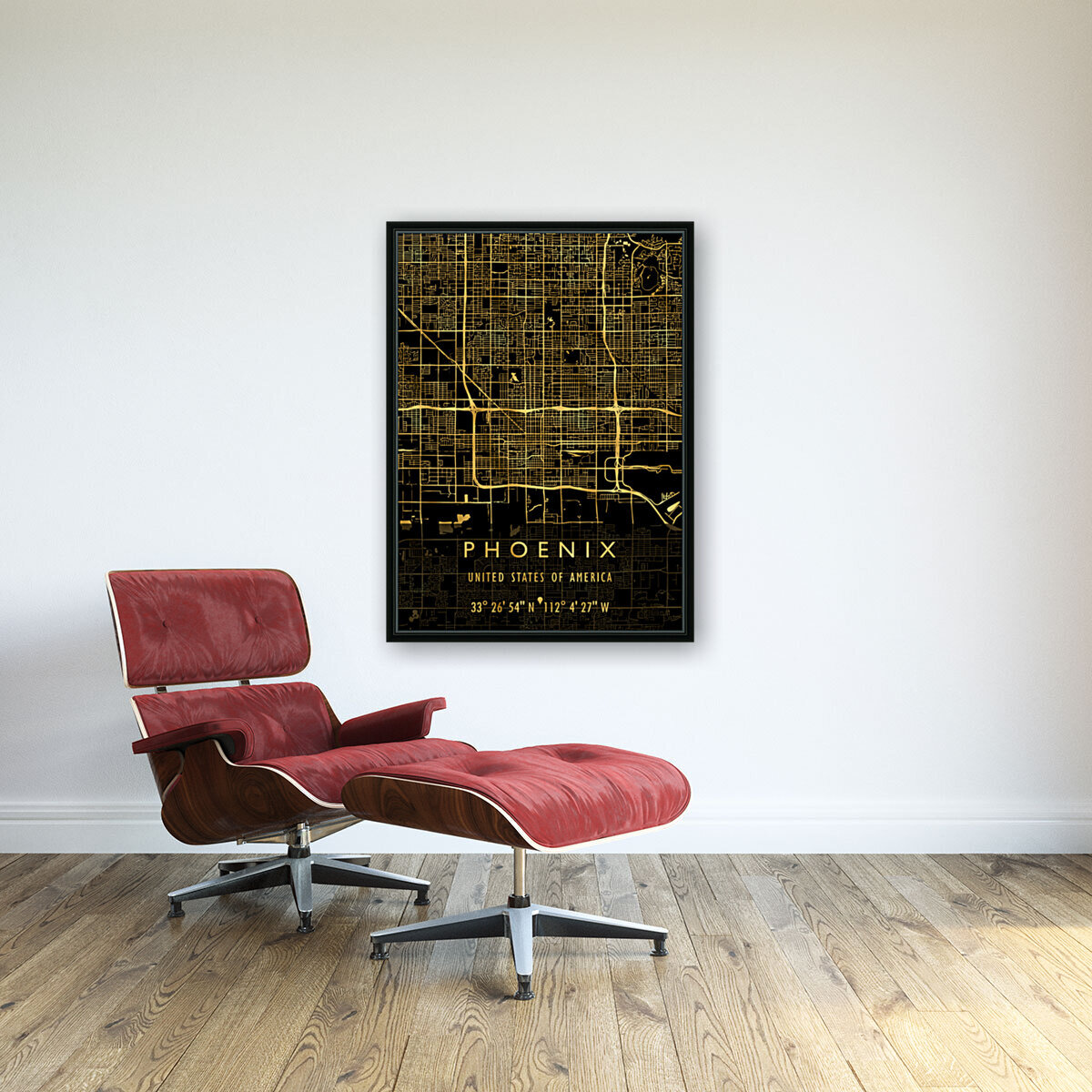 PHOENIX MAP USA Reproduction
