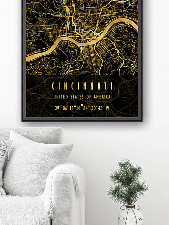 CINCINNATI MAP USA by Mapolis
