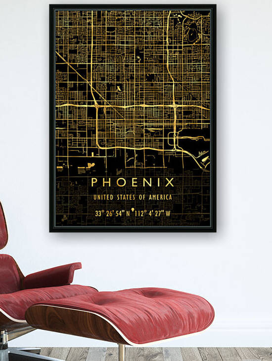 PHOENIX MAP USA Reproduction