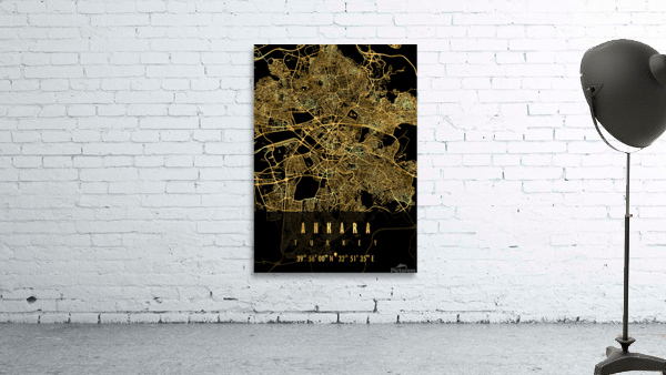 Ankara Map Turkey Wall Preview
