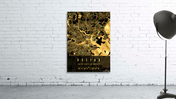Boston Map USA Wall Preview