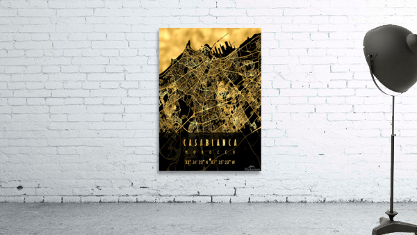 CASABLANCA MAP MOROCCO Wall Preview