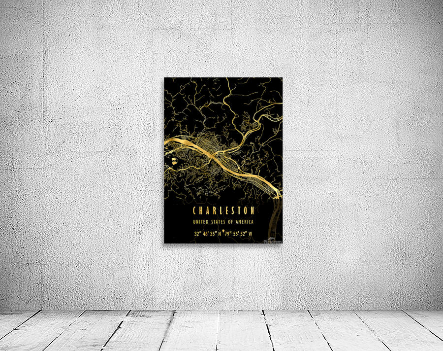 CHARLESTON MAP USA Wall Preview
