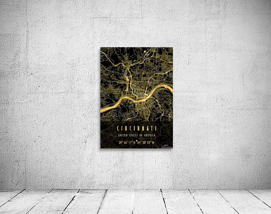 CINCINNATI MAP USA Wall Preview